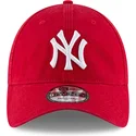 petten-gebogen-rood-verstelbaar-9twenty-core-classic-van-new-york-yankees-mlb-van-new-era