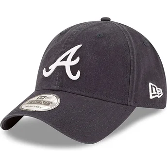 Granatowa zakrzywiona czapka z regulacją 9TWENTY Core Classic Atlanta Braves MLB New Era
