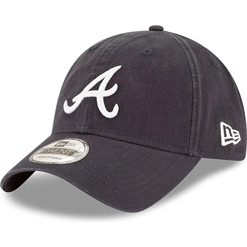 petten-gebogen-marineblauw-verstelbaar-9twenty-core-classic-van-atlanta-braves-mlb-van-new-era