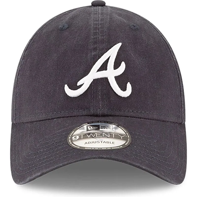 petten-gebogen-marineblauw-verstelbaar-9twenty-core-classic-van-atlanta-braves-mlb-van-new-era