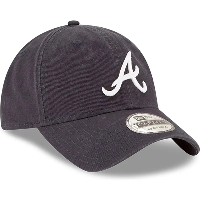 petten-gebogen-marineblauw-verstelbaar-9twenty-core-classic-van-atlanta-braves-mlb-van-new-era