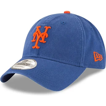 Gorra curva azul ajustable 9TWENTY Core Classic de New York Mets MLB de New Era
