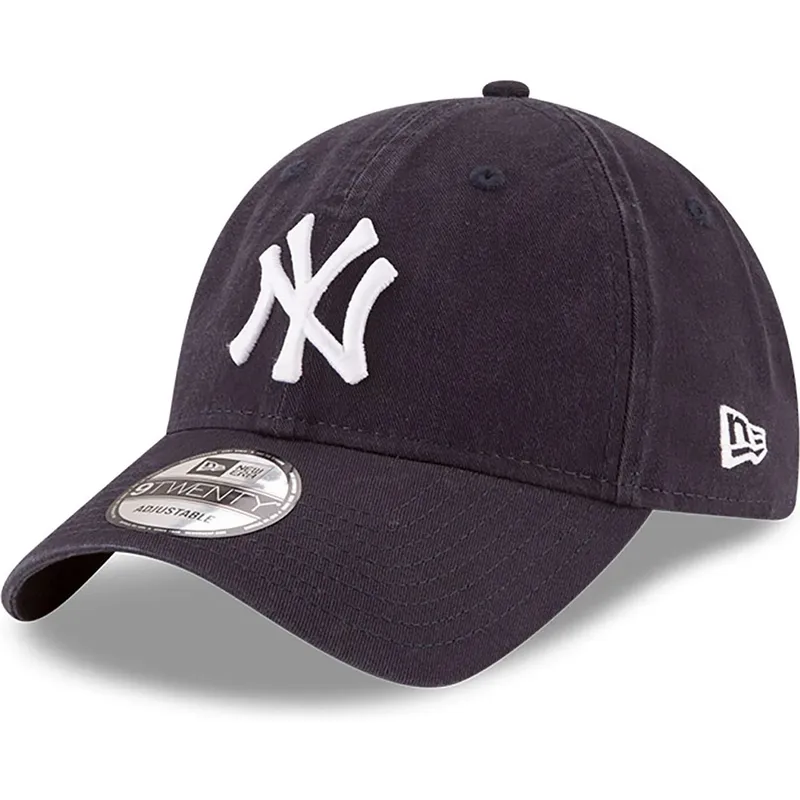 petten-gebogen-marineblauw-verstelbaar-9twenty-core-classic-van-new-york-yankees-mlb-van-new-era
