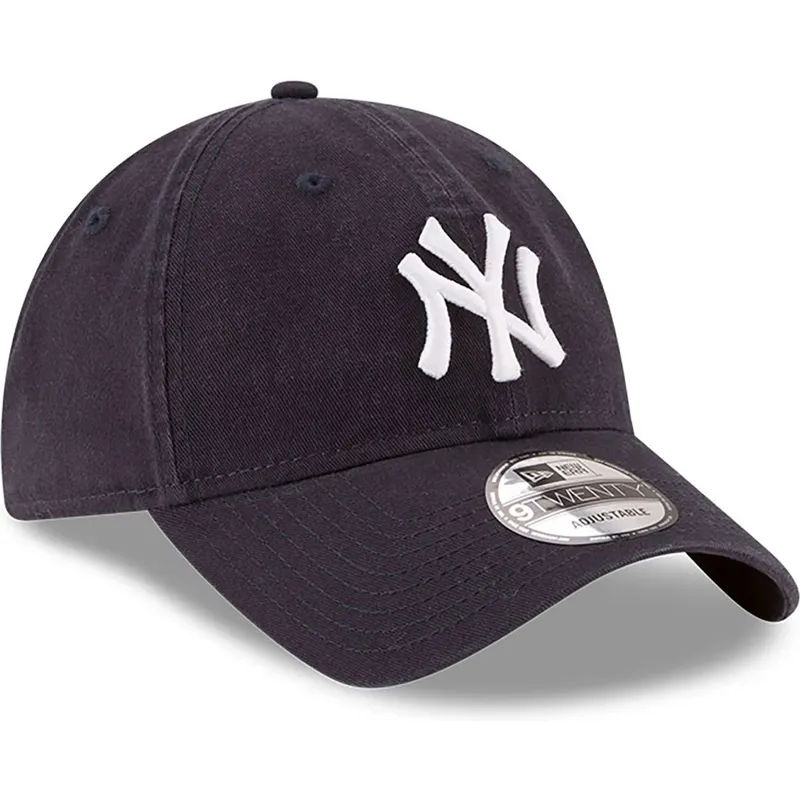 petten-gebogen-marineblauw-verstelbaar-9twenty-core-classic-van-new-york-yankees-mlb-van-new-era