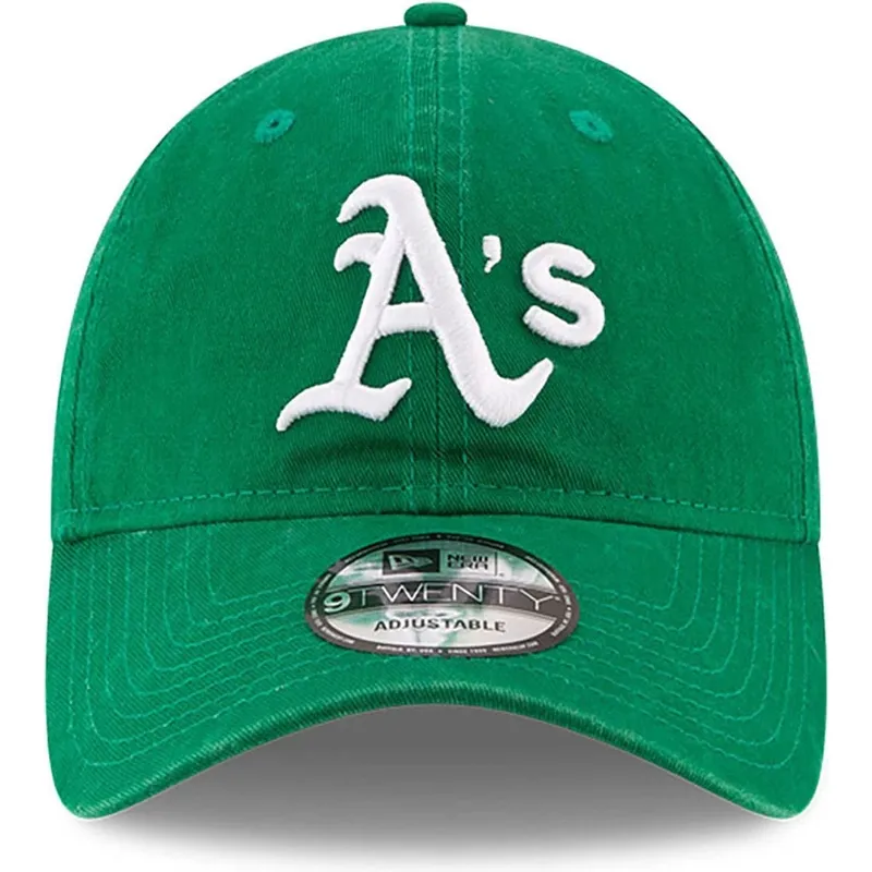 grune-verstellbare-gebogene-kappe-9twenty-core-classic-der-oakland-athletics-mlb-von-new-era