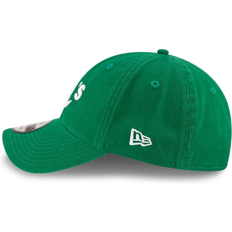 petten-gebogen-groen-verstelbaar-9twenty-core-classic-van-oakland-athletics-mlb-van-new-era
