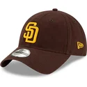 petten-gebogen-bruin-verstelbaar-9twenty-core-classic-van-san-diego-padres-mlb-van-new-era