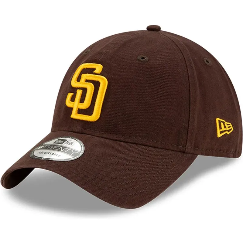 petten-gebogen-bruin-verstelbaar-9twenty-core-classic-van-san-diego-padres-mlb-van-new-era