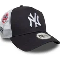 new-era-new-york-yankees-mlb-morkbla-och-vit-a-frame-multi-patch-truckerkeps