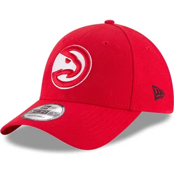Petten gebogen rood verstelbare band 9FORTY The League van Atlanta Hawks NBA van New Era