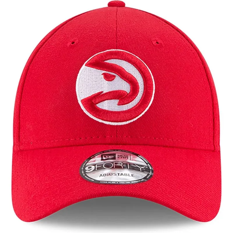 cappellino-visiera-curva-rosso-regolabile-9forty-the-league-di-atlanta-hawks-nba-di-new-era