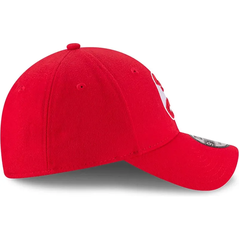 cappellino-visiera-curva-rosso-regolabile-9forty-the-league-di-atlanta-hawks-nba-di-new-era