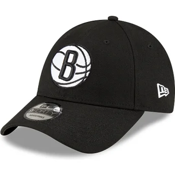 Petten gebogen zwart verstelbare band 9FORTY The League van Brooklyn Nets NBA van New Era