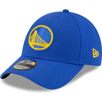 Cappellino curvo blu regolabile 9FORTY The League di Golden State Warriors NBA di New Era