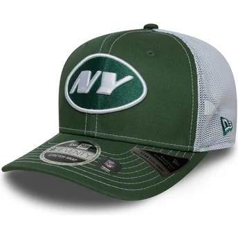 Gorra trucker verde y blanca 9SEVENTY Stretch Snap de New York Jets NFL de New Era