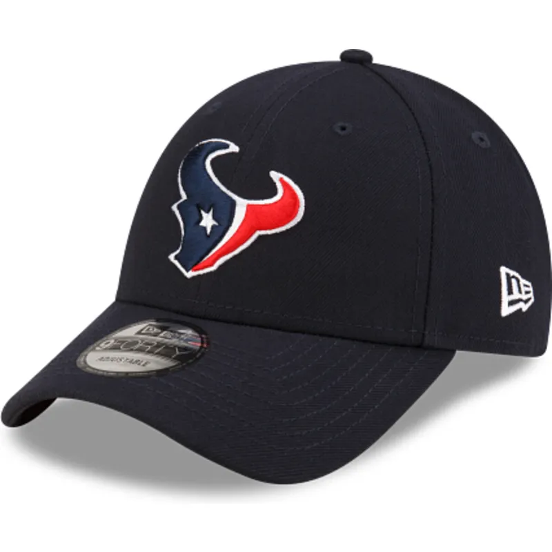 justerbar-marinebla-kurvet-kasket-9forty-the-league-fra-houston-texans-nfl-fra-new-era