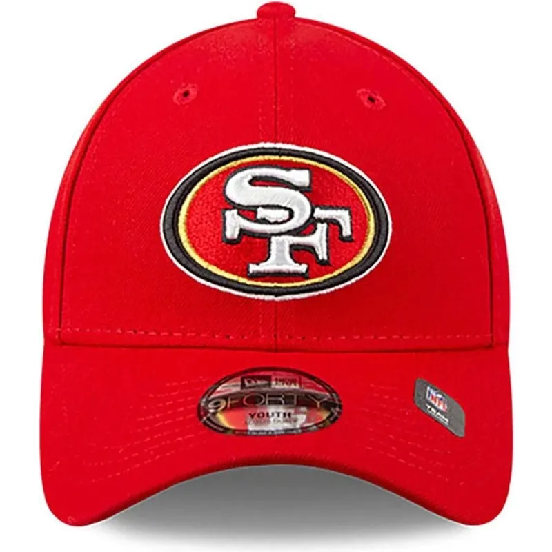 petten-gebogen-rood-verstelbare-band-voor-kinderen-9forty-the-league-van-san-francisco-49ers-nfl-van-new-era