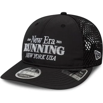 Gorra trucker negra ajustable 9FIFTY Running Retro Crown de New Era