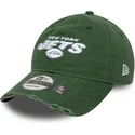 gorra-curva-verde-ajustable-9twenty-washed-distress-de-new-york-jets-nfl-de-new-era