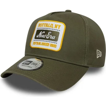 Gorra curva verde snapback E Frame Washed Patch de New Era