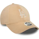 gorra-curva-beige-ajustable-para-mujer-9forty-velour-diamante-de-los-angeles-dodgers-mlb-de-new-era
