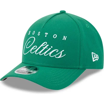 Grön böjd snapback-keps 9FORTY M-Crown Draft 2025 Boston Celtics NBA från New Era