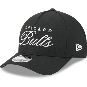 Svart böjd snapback-keps 9FORTY M-Crown Draft 2025 Chicago Bulls NBA från New Era