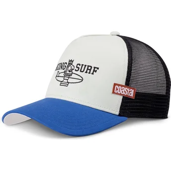 Casquette trucker blanche et bleue Chess Surf HFT Coastal