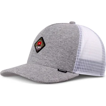 Petten gebogen grijs snapback Mountain HFT Waffle van Djinns