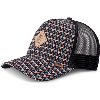 Petten gebogen meerkleurig snapback HFT Colour Triangle van Djinns