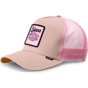 Gorra trucker beige y rosa Do Nothing Club HFT DNC Pool de Djinns
