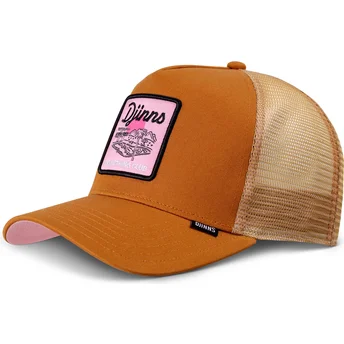 Petten gebogen bruin snapback van Djinns