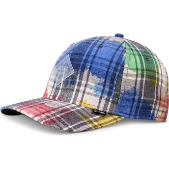 Snapback multicolore a visiera curva 6P TrueFit Dirty Check di Djinns