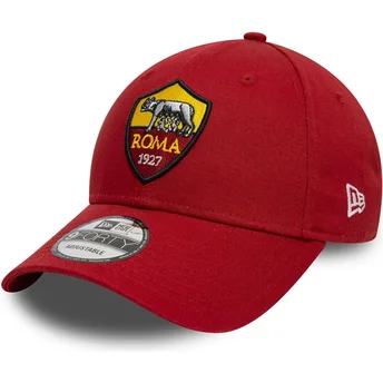 Rote verstellbare 9FORTY Core Kappe von Associazione Sportiva Roma Serie A von New Era