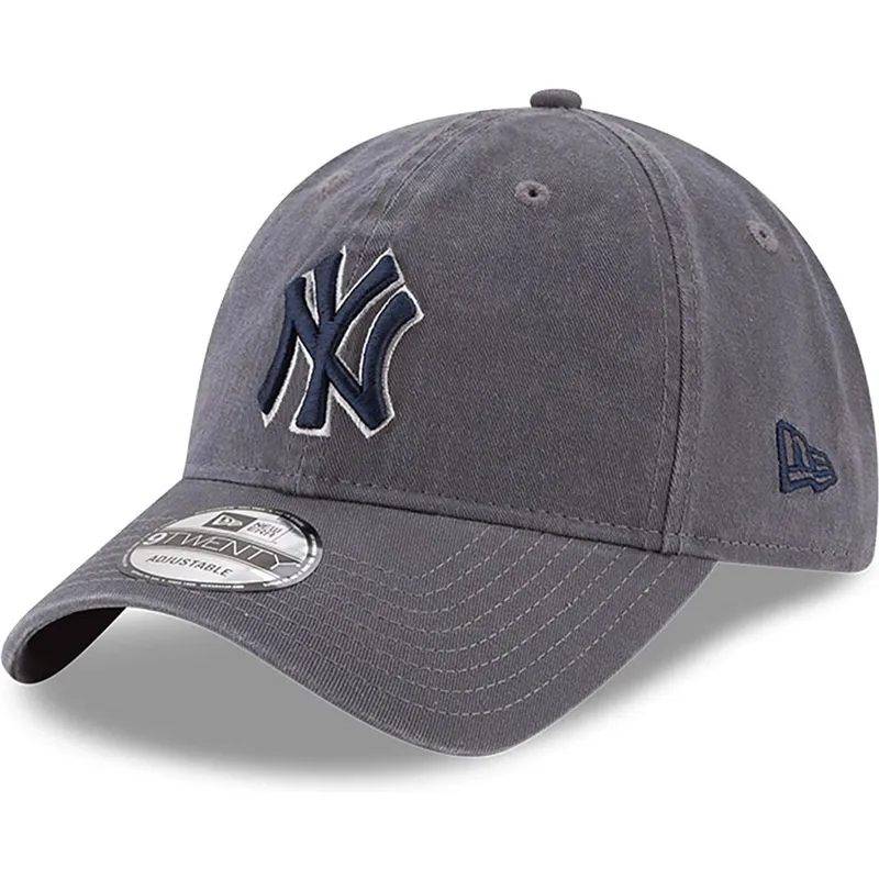 gra-bojd-justerbar-keps-med-bla-logotyp-9twenty-core-classics-fran-new-york-yankees-mlb-av-new-era