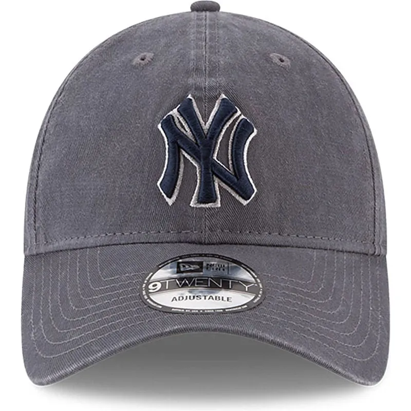 gra-bojd-justerbar-keps-med-bla-logotyp-9twenty-core-classics-fran-new-york-yankees-mlb-av-new-era