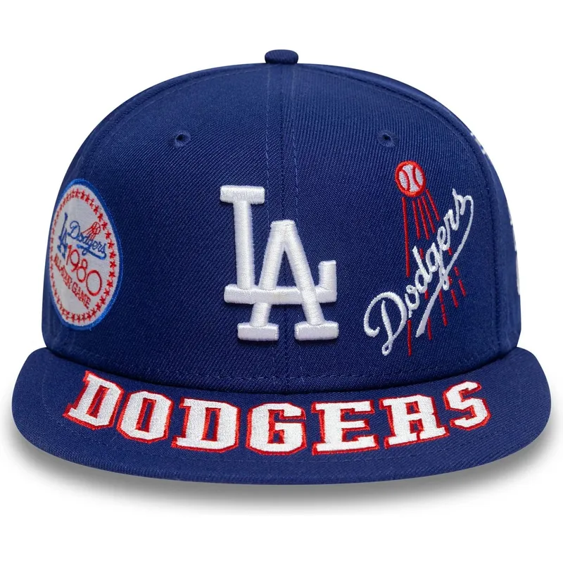 petten-plat-blauw-fitted-59fifty-all-over-van-los-angeles-dodgers-mlb-van-new-era