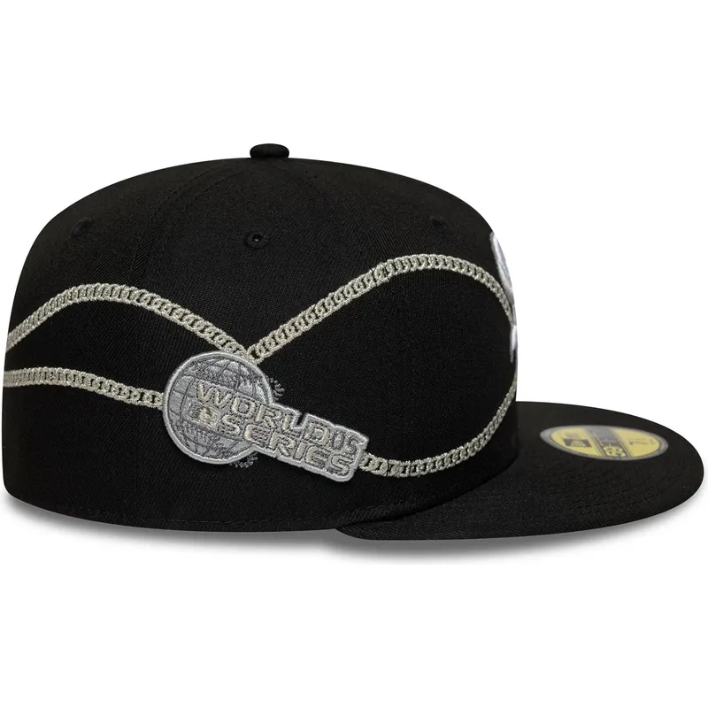 petten-plat-zwart-fitted-59fifty-chain-wrap-van-chicago-white-sox-mlb-van-new-era