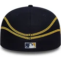 cappello-piatto-blu-marino-chiuso-59fifty-chain-wrap-dei-new-york-yankees-mlb-di-new-era