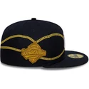 flad-marinebla-tilpasset-59fifty-chain-wrap-kasket-fra-new-york-yankees-mlb-fra-new-era