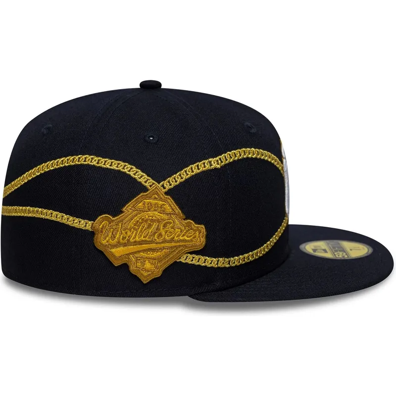 cappello-piatto-blu-marino-chiuso-59fifty-chain-wrap-dei-new-york-yankees-mlb-di-new-era