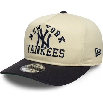 Casquette courbée beige et bleue marine snapback 19TWENTY Heritage New York Yankees MLB New Era