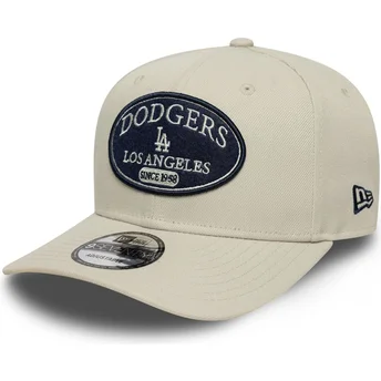 Gorra curva beige snapback 9SEVENTY Stretch Snap Patch de Los Angeles Dodgers MLB de New Era