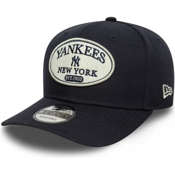 Gorra curva azul marino snapback 9SEVENTY Stretch Snap Patch de New York Yankees MLB de New Era
