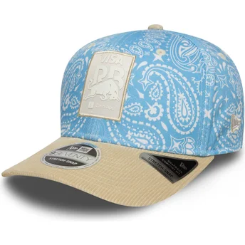 Gorra curva azul y beige snapback 9SEVENTY Stretch Snap Lifestyle de Racing Bulls F1 Team Formula 1 de New Era