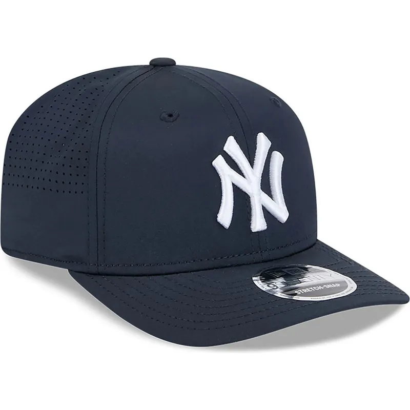 petten-gebogen-marineblauw-snapback-9seventy-stretch-snap-perf-van-new-york-yankees-mlb-van-new-era