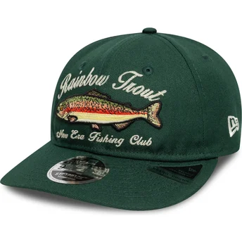 Grøn justerbar buet kasket 9FIFTY Retro Crown Outdoor Fishing Club fra New Era