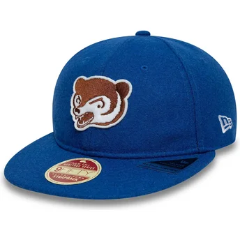 Chicago Cubs MLB New Era 9FIFTY Retro Crown Heritage verstellbare blaue Flachkappe
