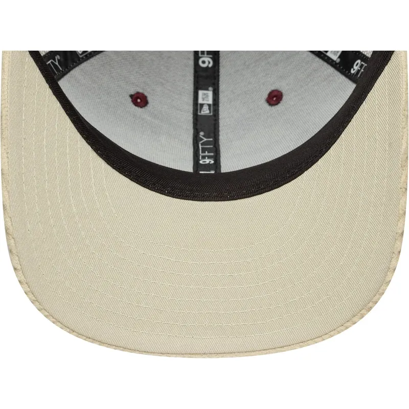 rod-og-beige-buet-kasket-snapback-9fifty-cord-fra-new-era