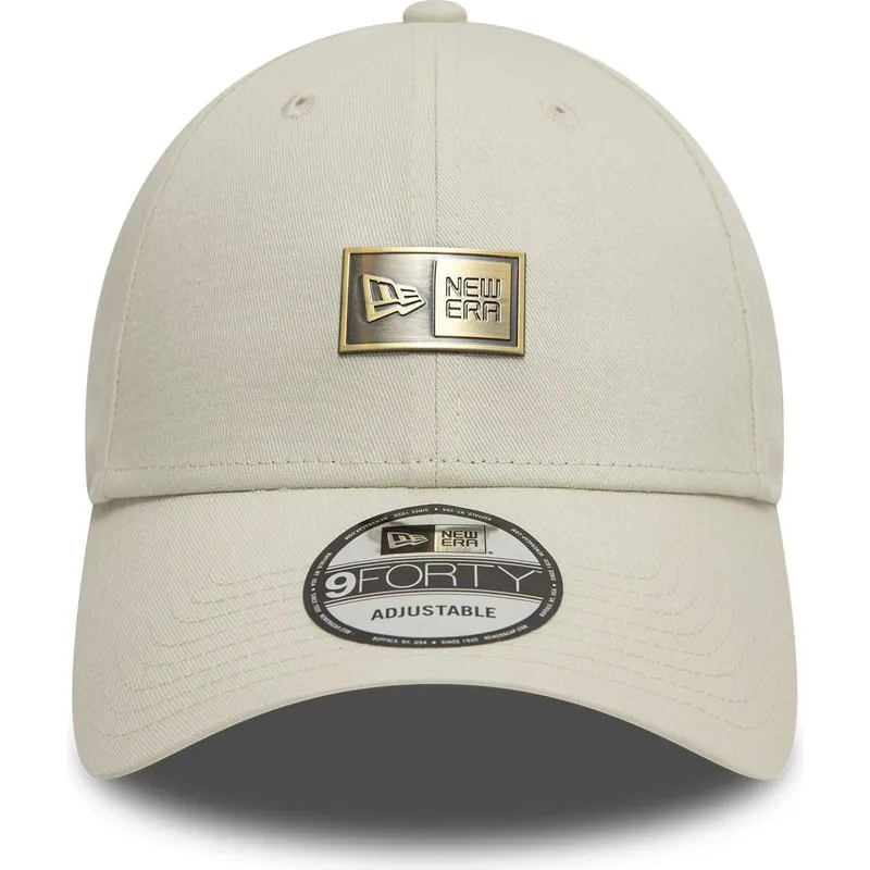 petten-gebogen-beige-verstelbare-band-9forty-van-new-era